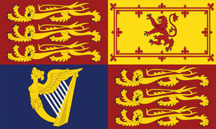 United Kingdom Royal :: Royal Standard Flag 3 feet by 5 feet