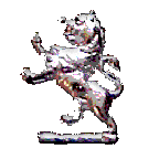 Lion Rampant Chrome Badge Pin Jewelry