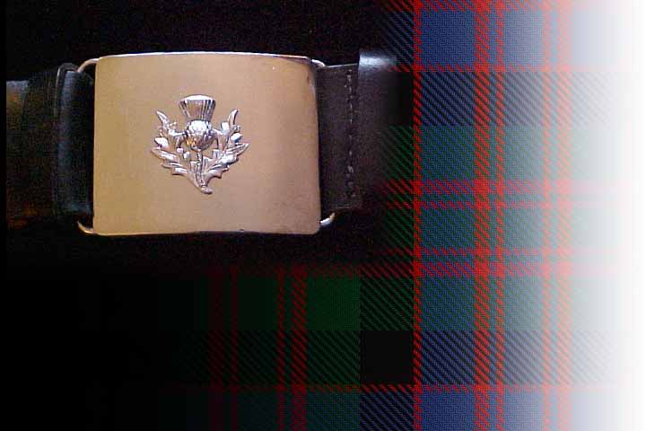 3-INCH BELT with GUARDIAN THISTLE CHROME BELT BUCKLE