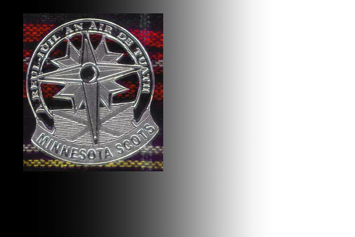 Minnesota Scots Pewter Cap Badge and Lapell Pin