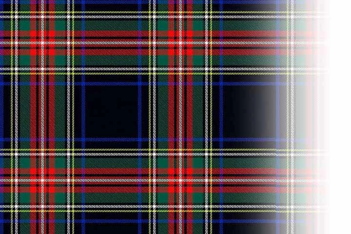 Black Stewart Tartan Wool Kilt