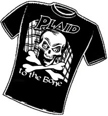 Plaid to the Bone. T-Shirt Design