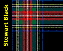 Black Stewart Tartan Wool