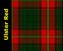 Ulster Red Tartan Kilt Plaid Scarf