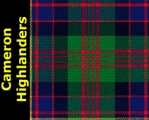 Cameron Highlanders Tartan Kilt Plaid Scarf