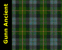 Clan Gunn Ancient Tartan Kilt Plaid Scarf